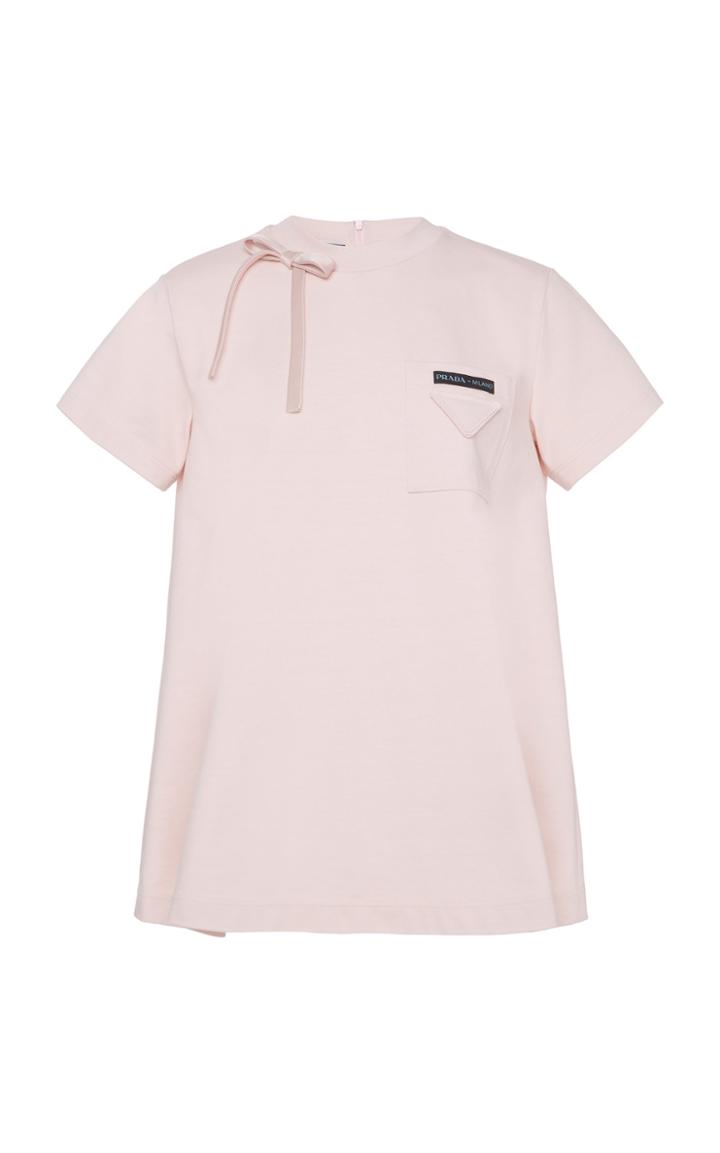 Prada Bow Detail Logo T-shirt