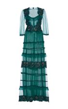 Costarellos Lace Tulle Dress