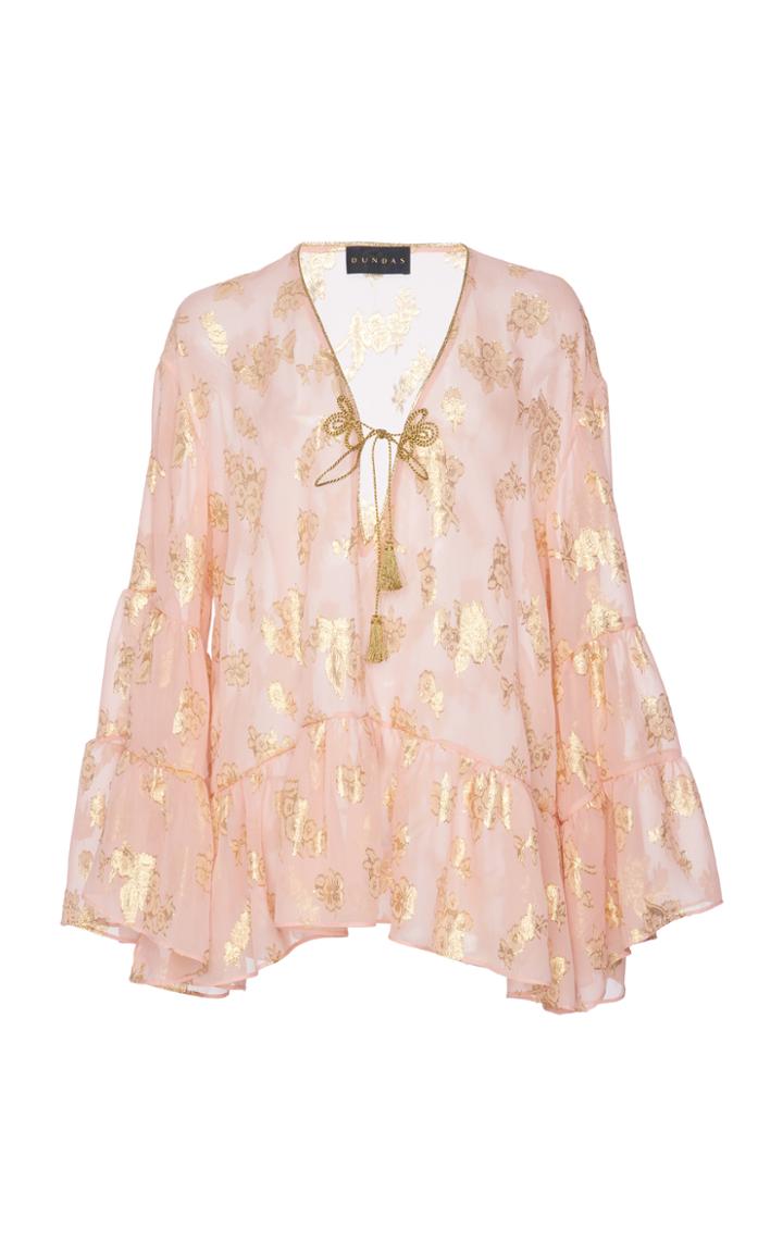 Dundas Metallic Floral Blouse