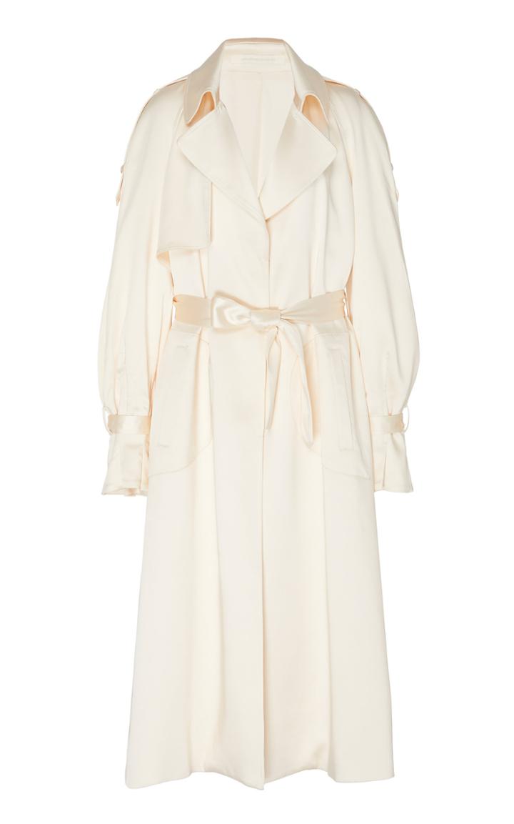 Moda Operandi Jonathan Simkhai Odette Ruffled Satin Coat Size: Xs