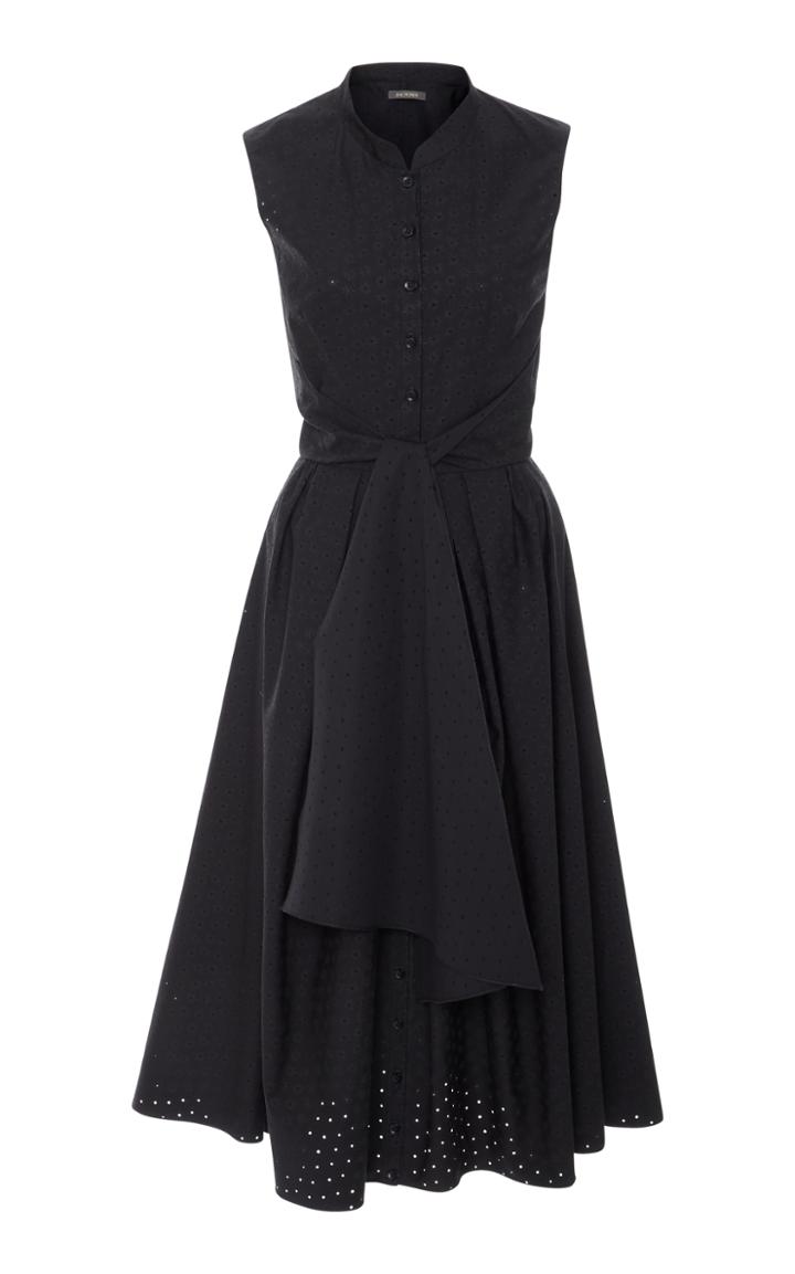 Zac Posen Cotton Eyelet Bow Dress