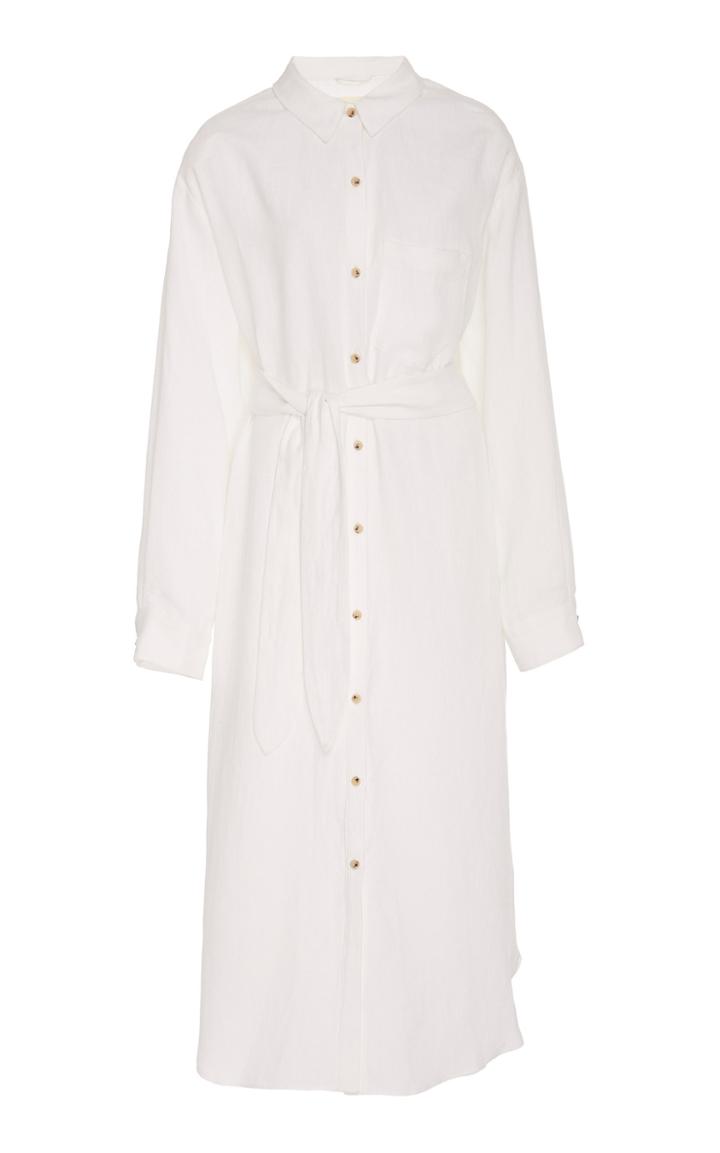 Mara Hoffman Sylvia Belted Linen Midi Dress