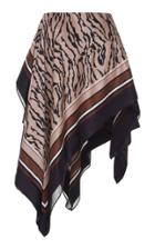 Roberto Cavalli Animal Print Silk Skirt