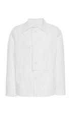 Moda Operandi 3.1 Phillip Lim Washed Poplin Shirt Jacket With Removable Collar Size: