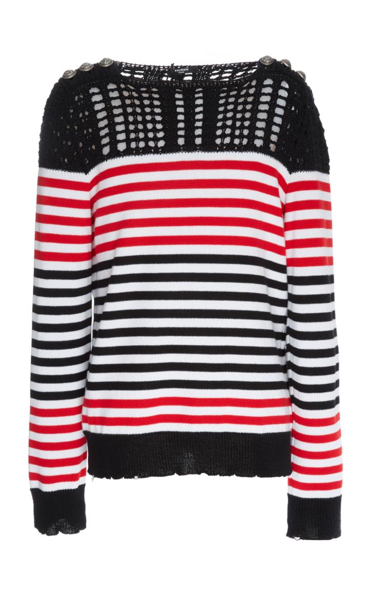 Balmain Mariniere Mesh Pull Over