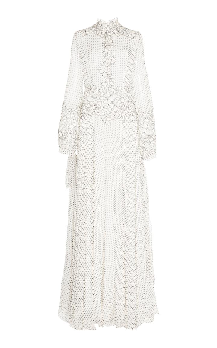 Costarellos Blouson Sleeve Long Dress