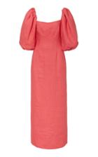 Moda Operandi Rebecca De Ravenel Linen Balloon-sleeve Maxi Dress Size: 4