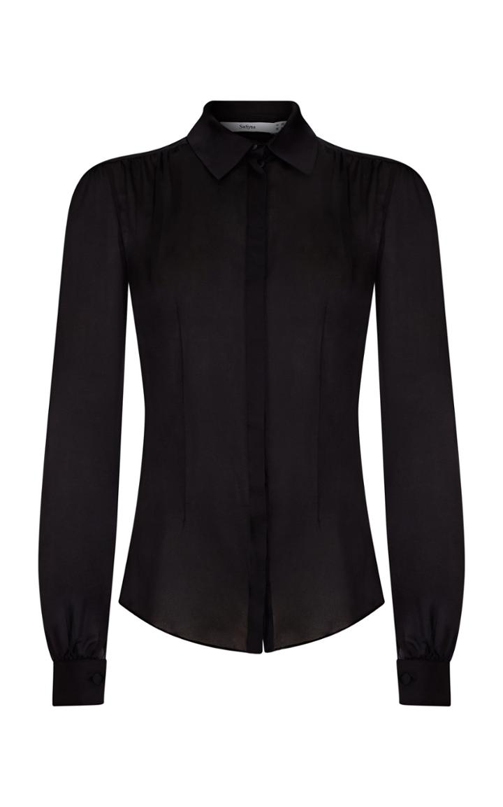 Moda Operandi Safiyaa Aduke Draped Silk Charmeuse Top