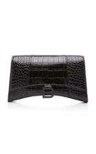 Balenciaga Hourglass Croc-effect Leather Bag