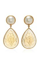 Bahina 18k Gold Pearl And Quartz Earrings