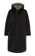 Caalo Reversible Hooded Satin Down Coat