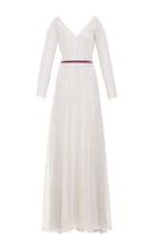 Luisa Beccaria Lace Embroidered Long Dress