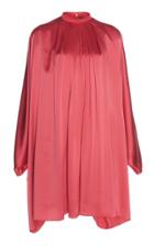 Andrew Gn Long Sleeve Silk Mini Dress