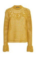 Alberta Ferretti Wool Crochet Sweater