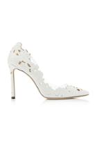 Jimmy Choo Romy Clear-trimmed Lace Pumps