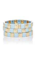 Roxanne Assoulin Set Of Three Gold-tone Bead Bracelet