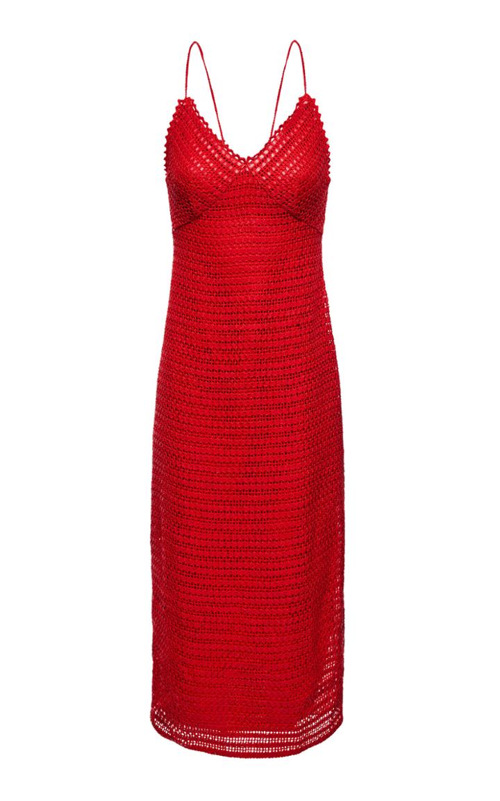 Magda Butrym Oviedo Cotton V-neck Dress