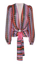 Alessandra Rich Multicolored Silk Georgette Blouse