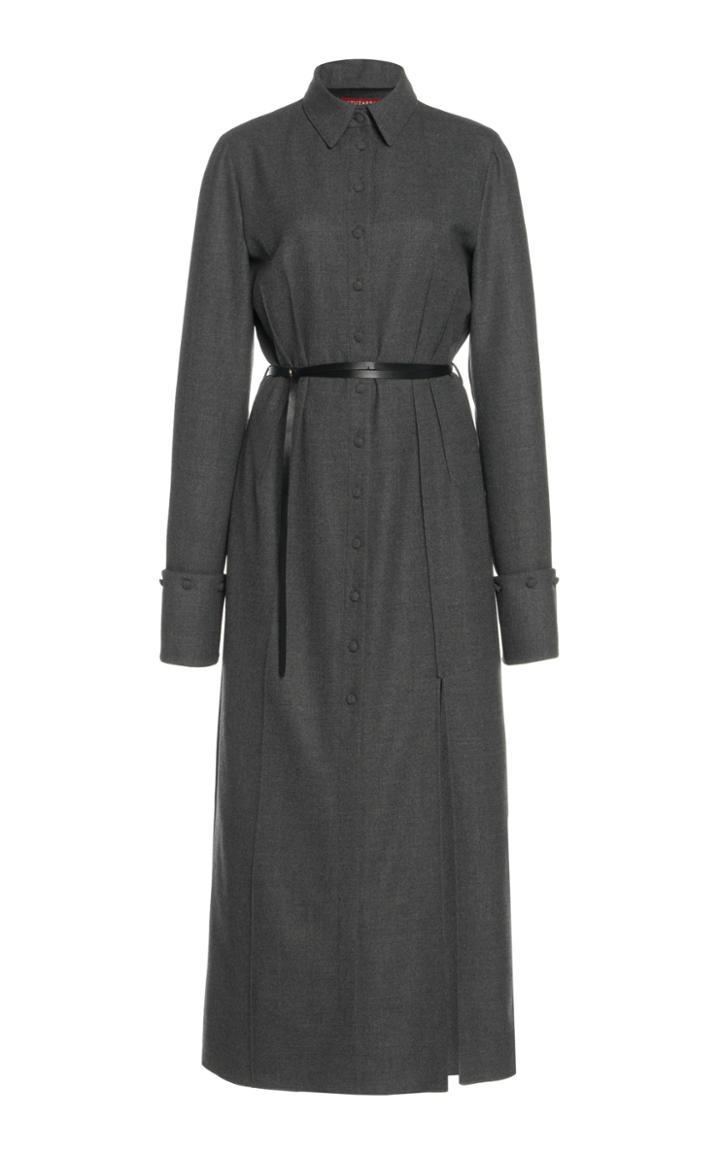 Moda Operandi Altuzarra Edith Belted Wool-blend Shirt Dress