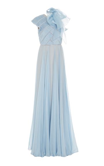 Bibhu Mohapatra Pleated Satin Gown