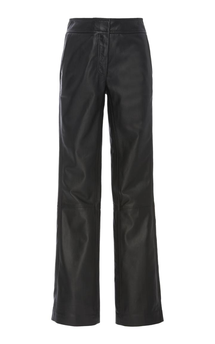 Tory Burch Leather Straight-leg Pants