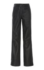 Tory Burch Leather Straight-leg Pants