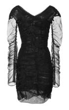 Dolce & Gabbana Long Sleeve Ruched Mini Dress