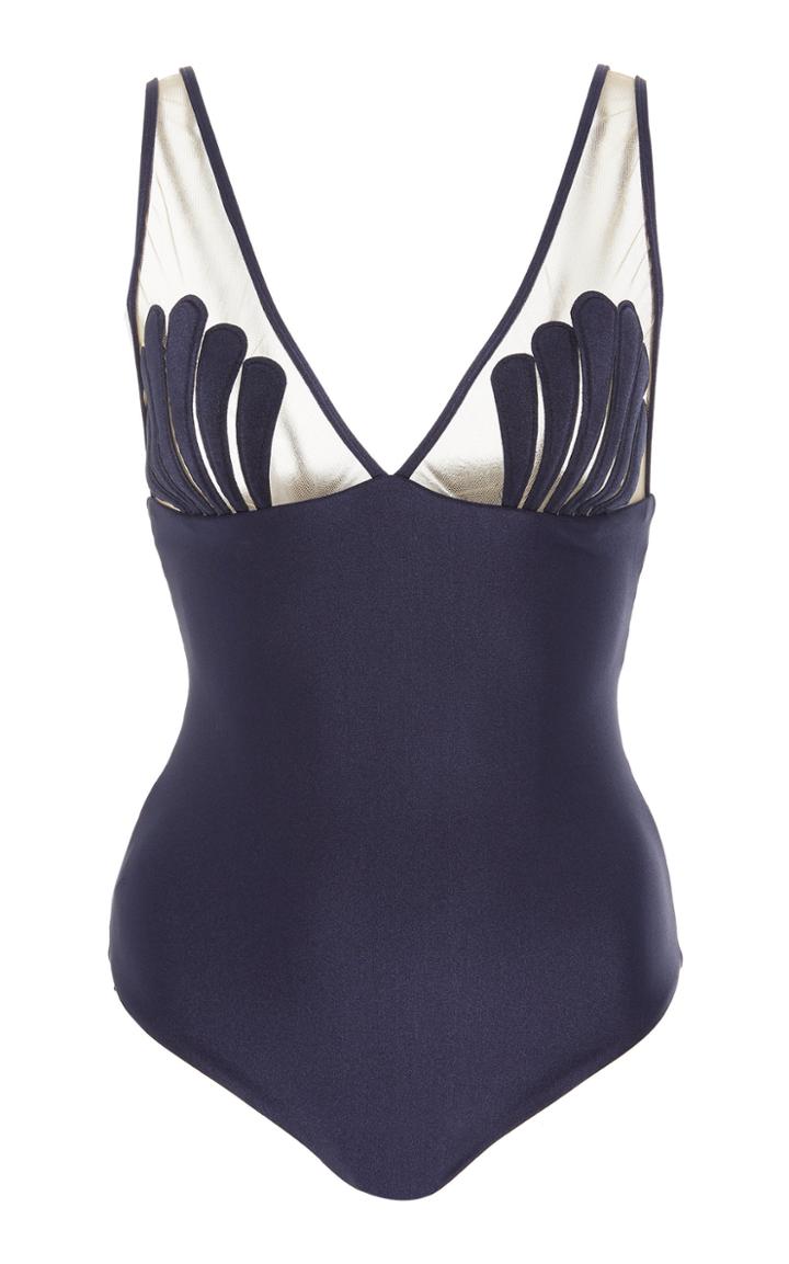Adriana Degreas Applique One Piece Swimsuit