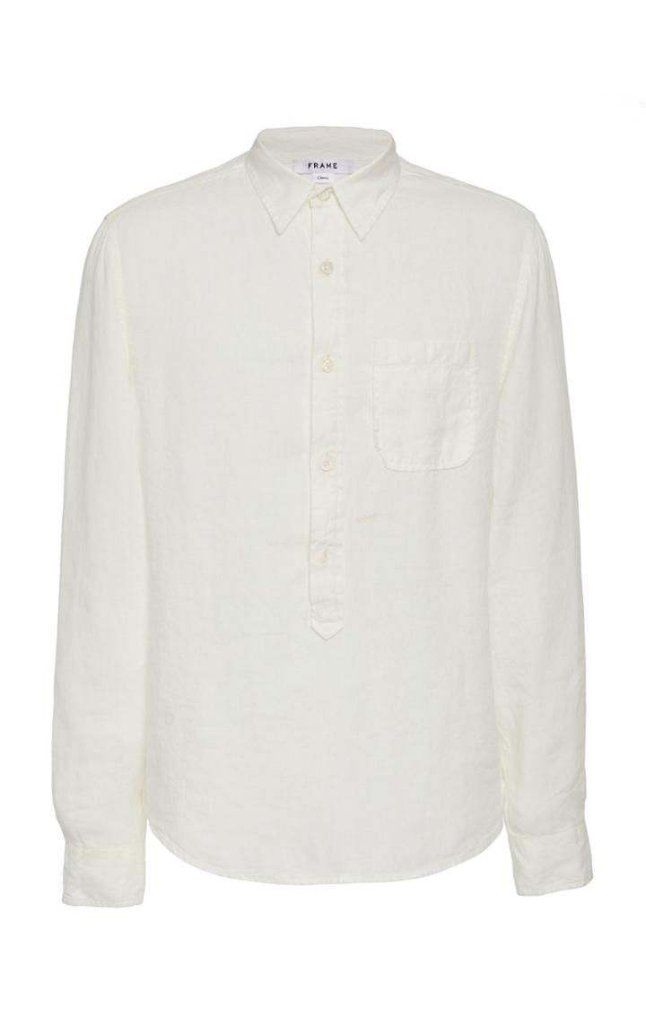 Frame Cotton-gauze Half-placket Shirt