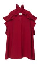 Delpozo Short-sleeved Coat With Frills