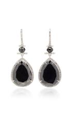 Martin Katz 18k White Gold Black Diamond Earrings