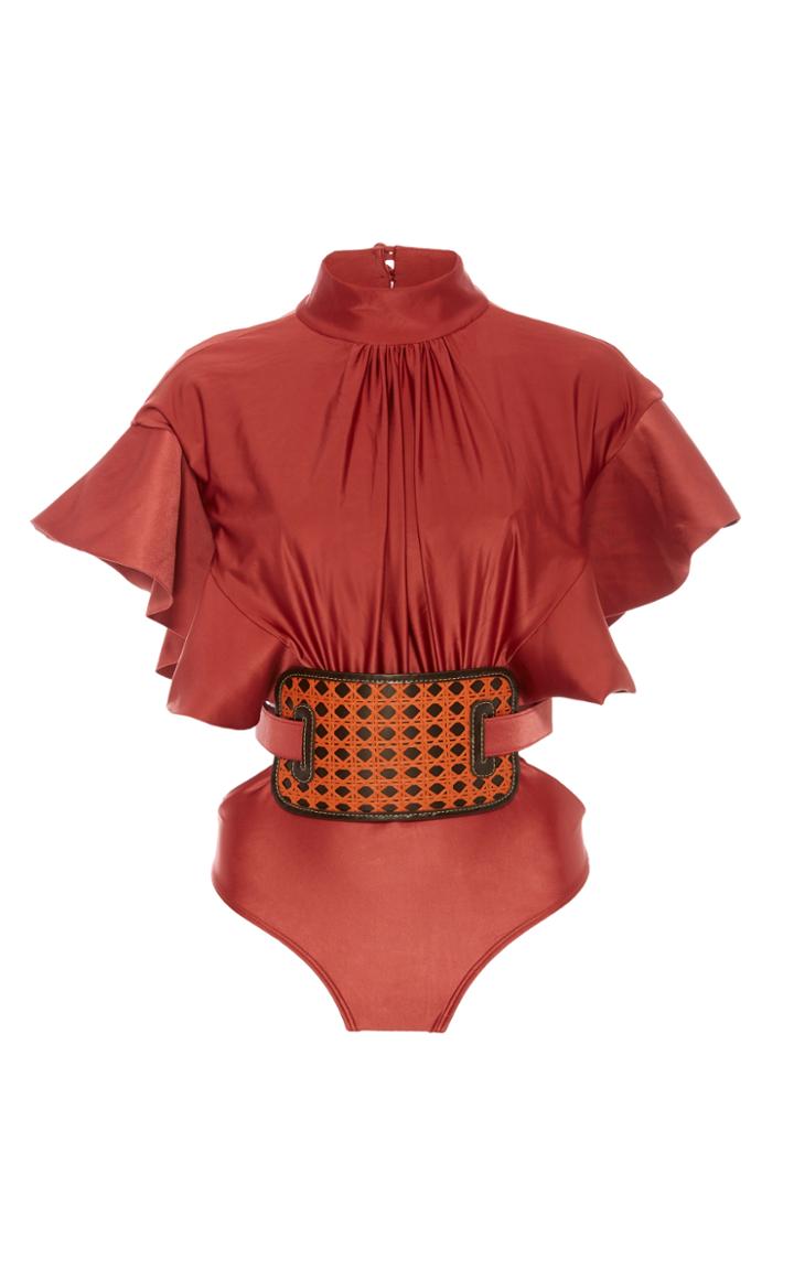 Agua De Coco Brazilian Ruffle One Piece Swimsuit