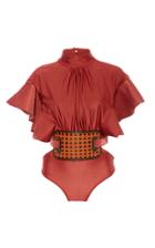 Agua De Coco Brazilian Ruffle One Piece Swimsuit