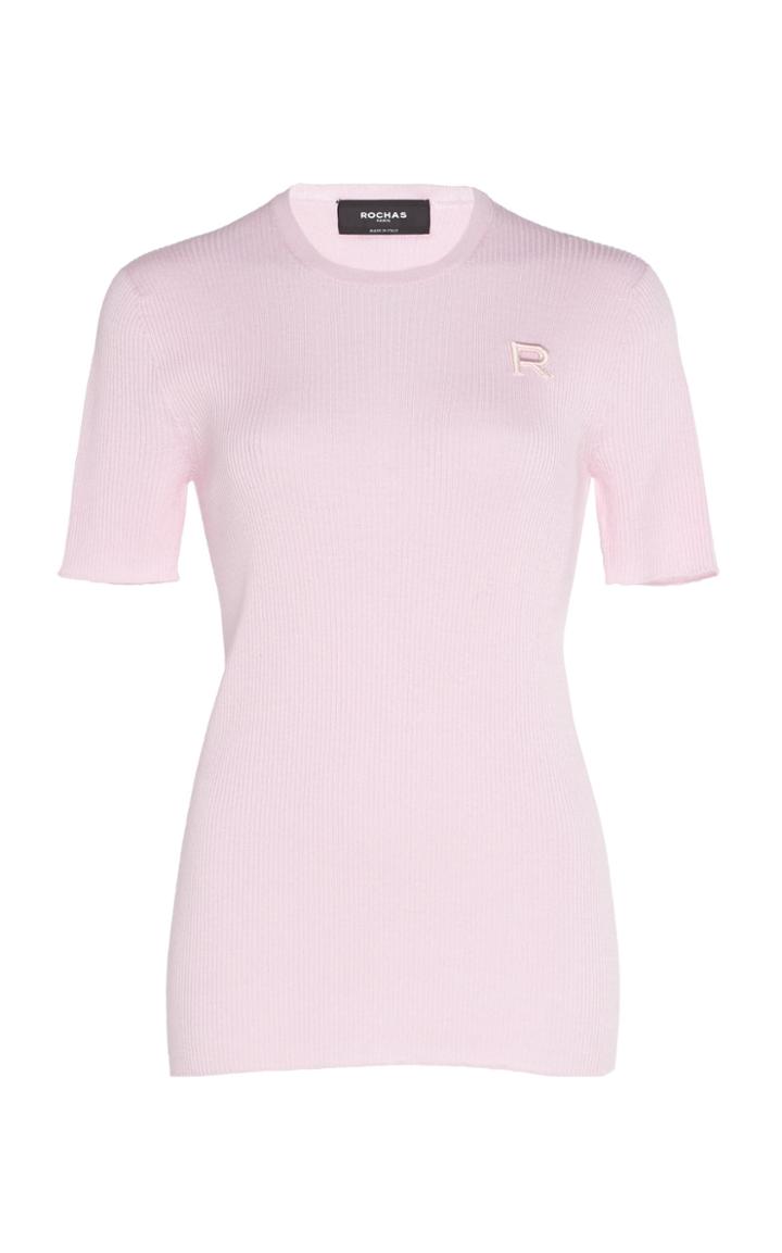 Rochas Virgin Wool Short Sleeve Sweater