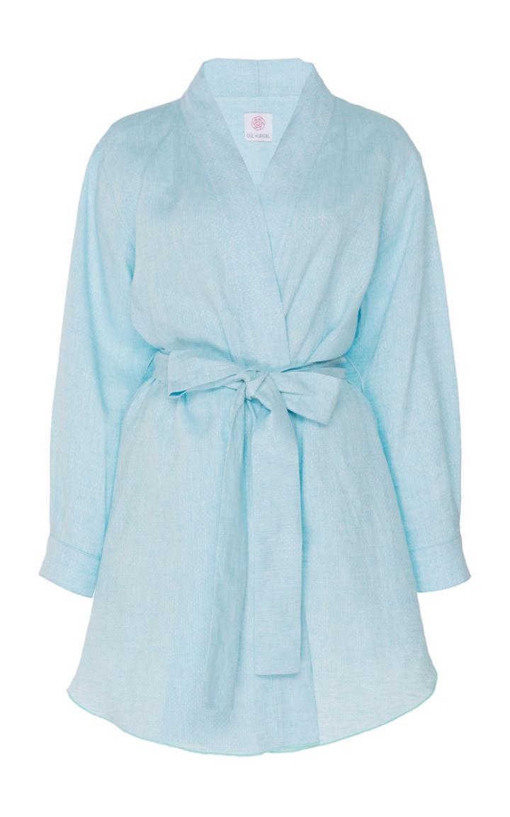 Moda Operandi Gl Hrgel Linen Belted Wrap Shirt Size: Xs