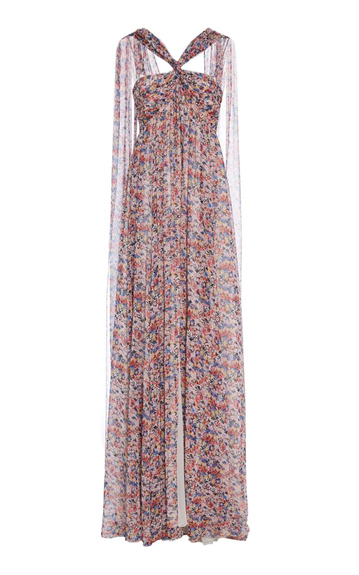 Prabal Gurung Cross Front Halter Goddess Gown