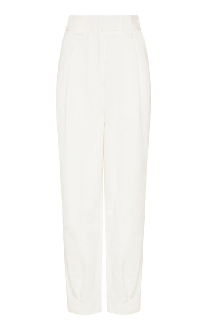 Moda Operandi Aje Rarity Pleated Linen-blend Tapered Trousers