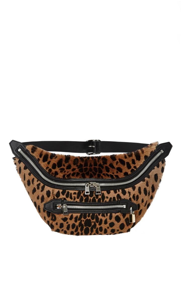 Alexander Wang Cheetah Padlock Belt Bag