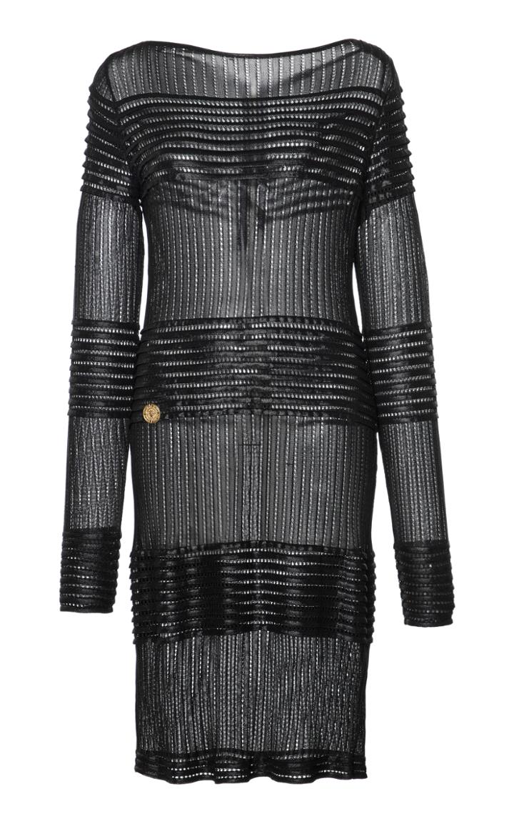 Balmain Stitched Long Sleeve Dress