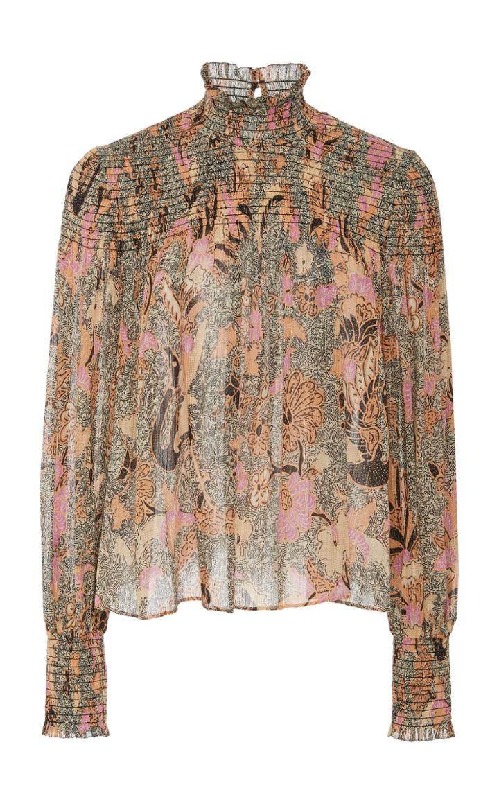 Ulla Johnson Dune Metallic Long Sleeve Top