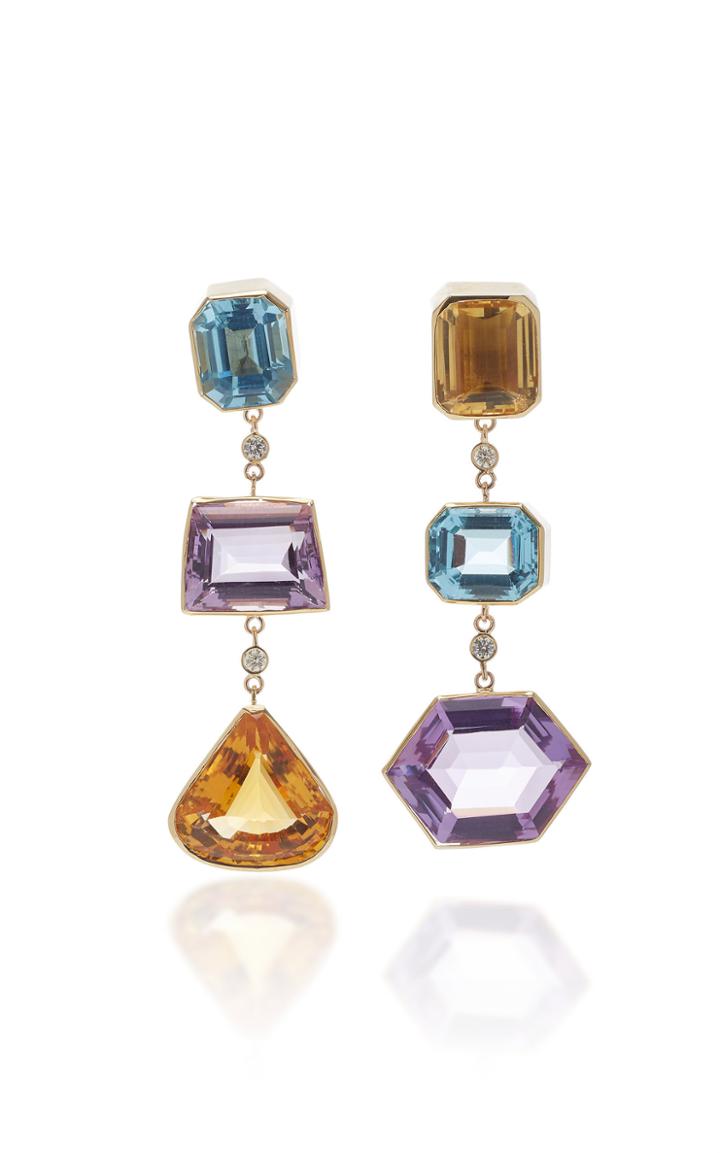 Brent Neale Deconstructed Rainbow Editorial Earrings