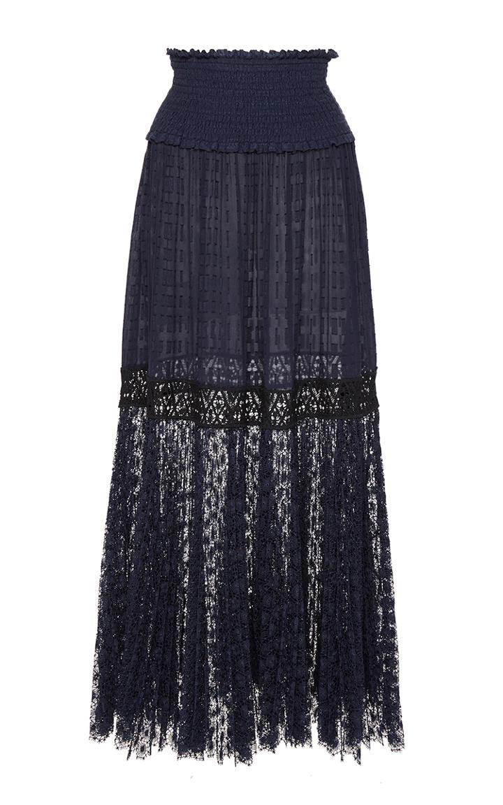 Rebecca Taylor Clip Mix Midi Skirt