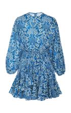 Rhode Ella Floral-print Cotton-poplin Mini Dress Size: Xs