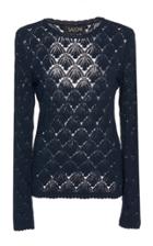 Saloni Shell Lace Detail Knit Top