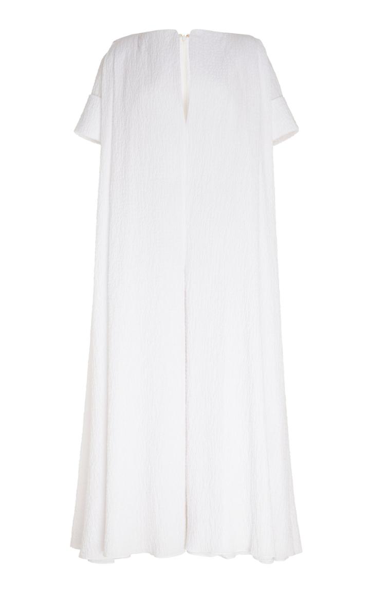 Moda Operandi Emilia Wickstead Draped Cape-effect Cotton-blend Dress Size: 8