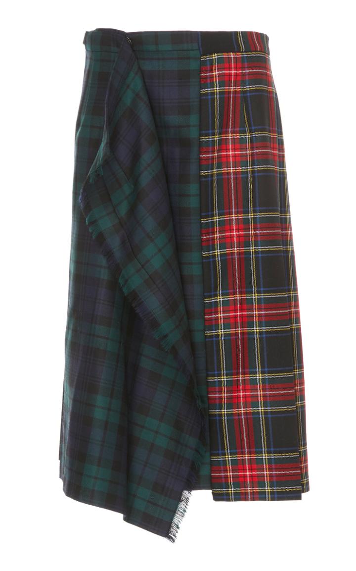 Tuinch Wool Maxi Kilt Skirt