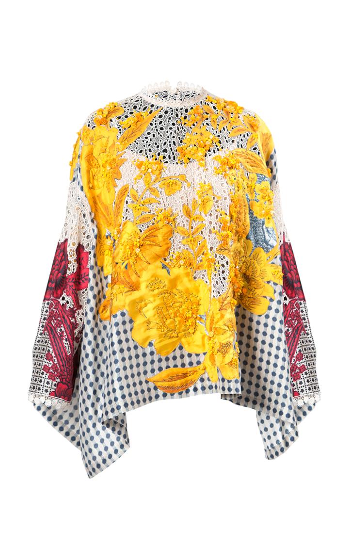 Moda Operandi Biyan Simera Silk Lace Blouse