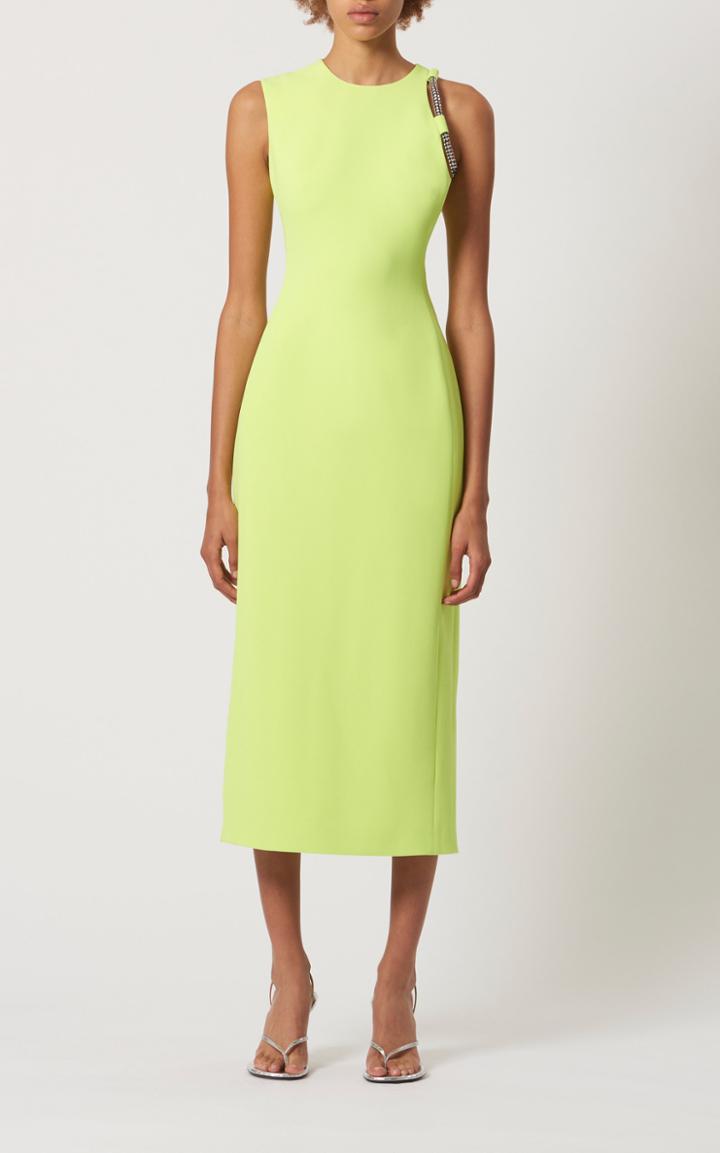 Moda Operandi David Koma Crstal-trimmed Crepe Midi Dress