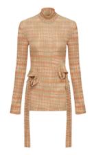 Christopher Esber Printed Stretch-knit Turtleneck Top