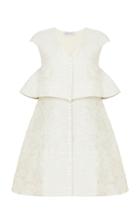 Razan Alazzouni Jacquard Buttoned Down Short Coat